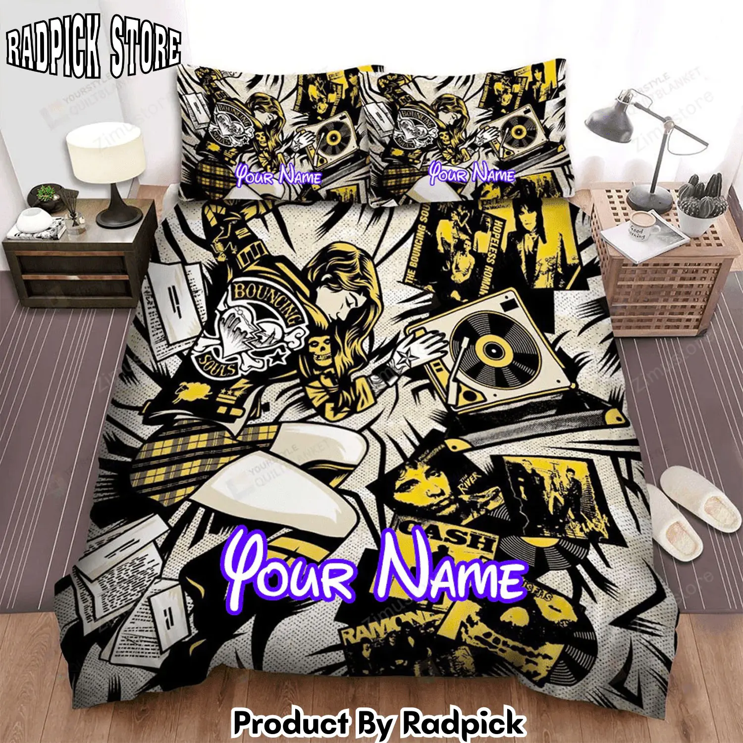 Radpick the bouncing souls band tour poster ver2 bed sheets spread comforter duvet cover personalized name bedding sets rp3271340